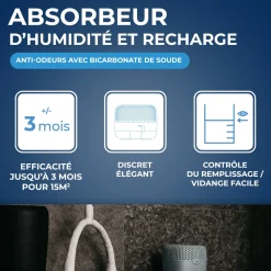 Absorbeur d'humidité Compact + 1 tablette