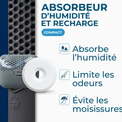 Absorbeur d'humidité Compact + 1 tablette