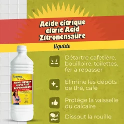 Acide citrique liquide – Détartrant naturel sans odeur
