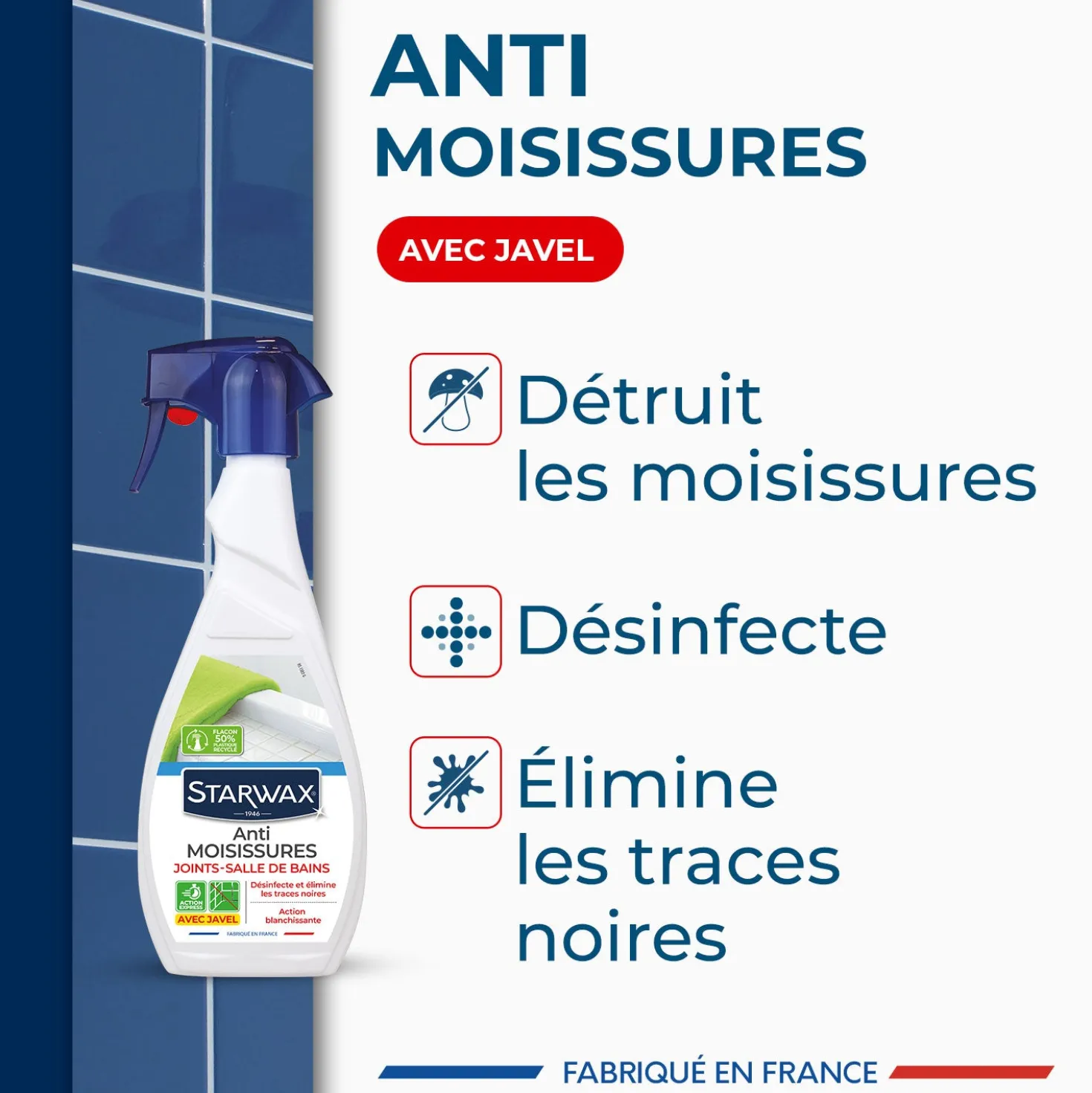 Anti-moisissures pour joints et salle de bains