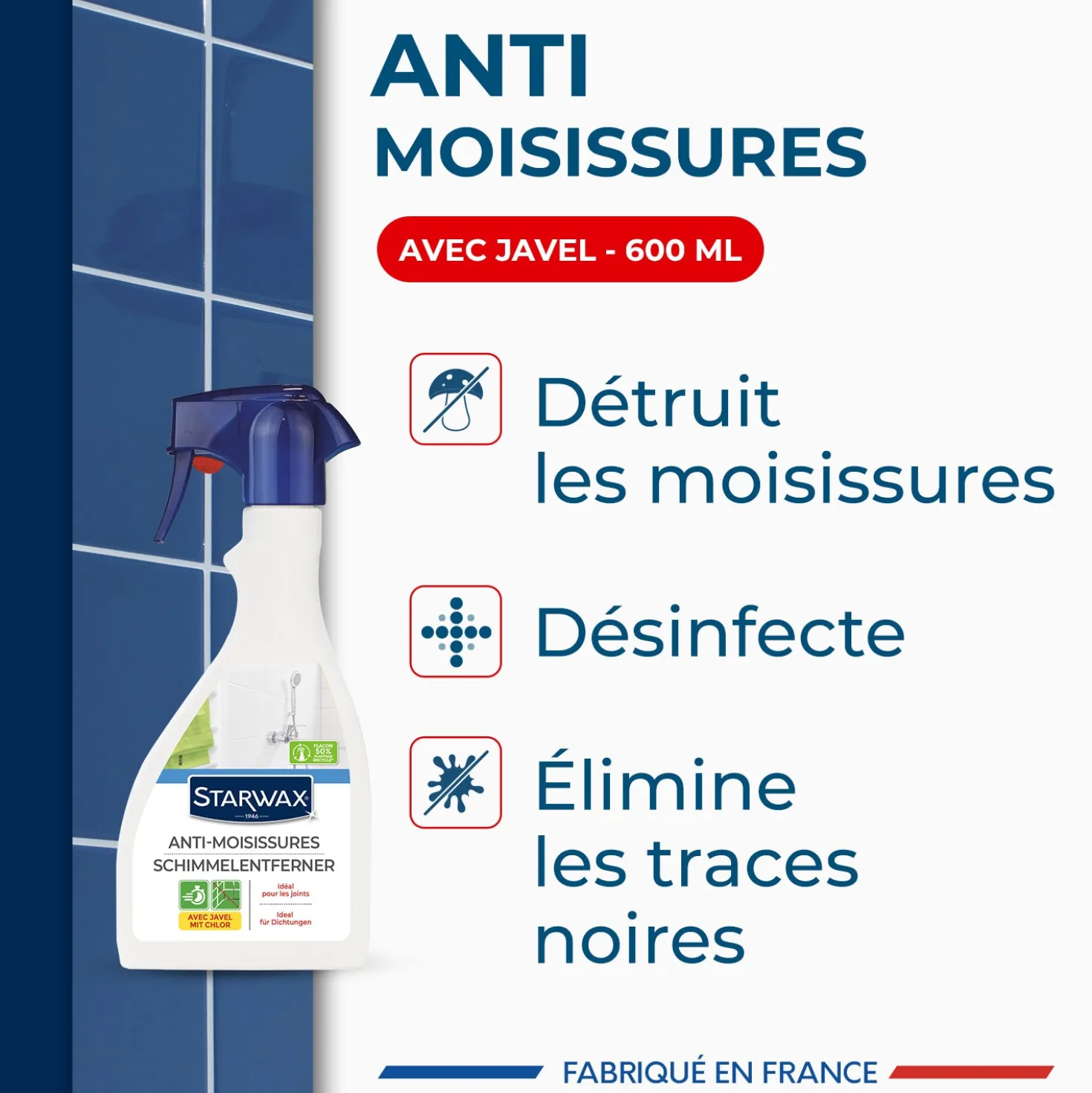 Anti-moisissures pour joints et salle de bains