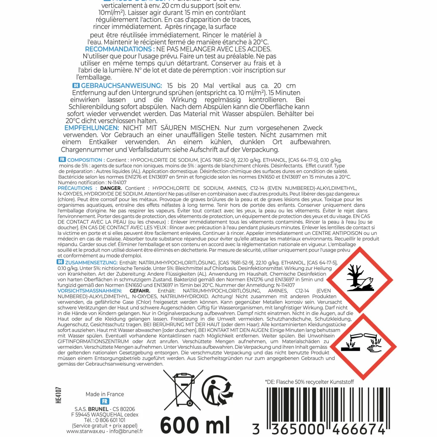 Anti-moisissures pour joints et salle de bains