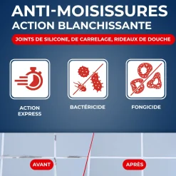 Anti-moisissures pour joints et salle de bains