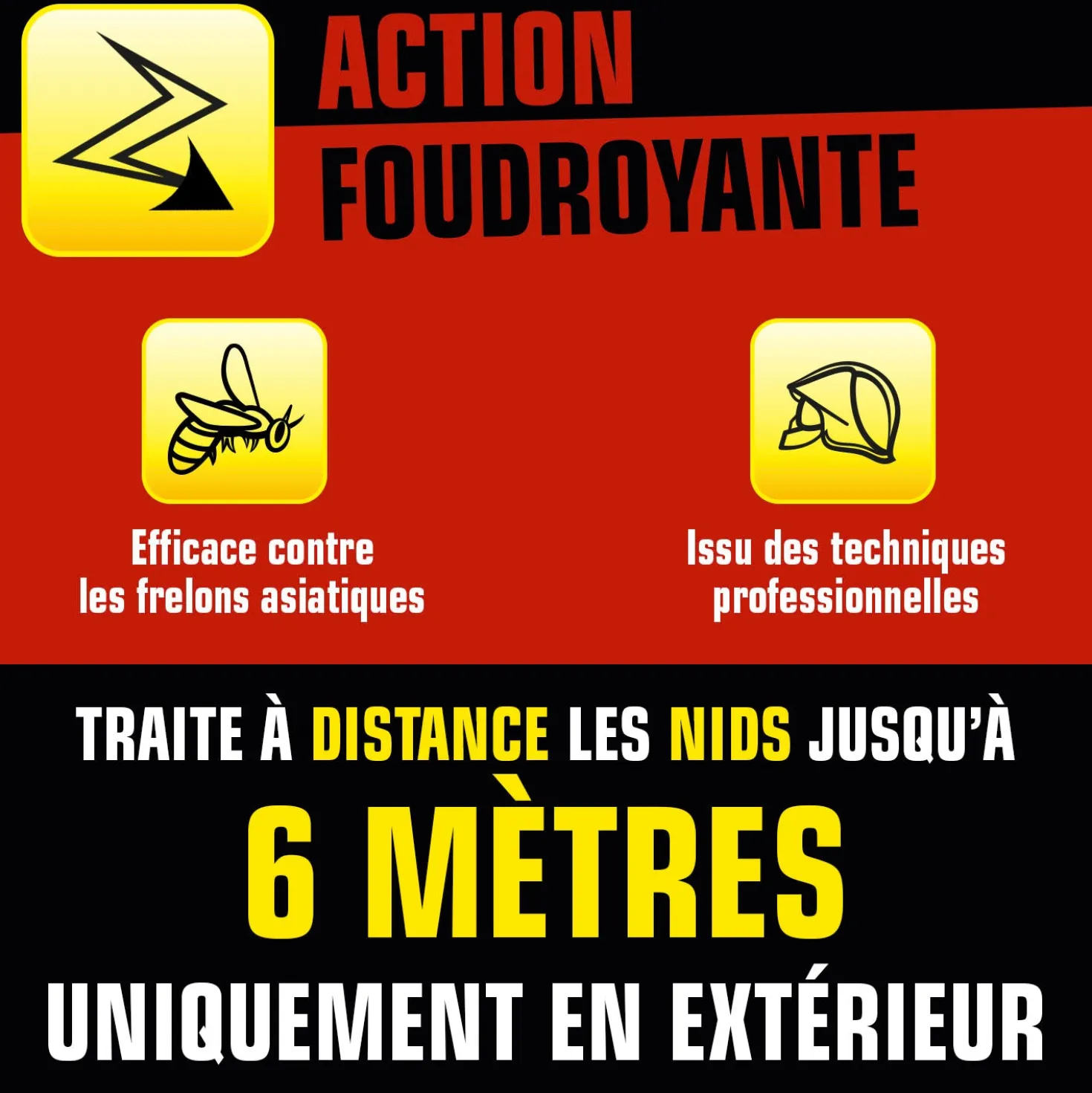 Aérosol foudroyant choc nids de guêpes et frelons