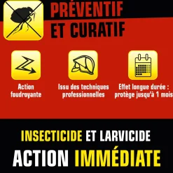 Aérosol foudroyant puces et larves