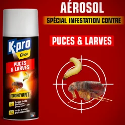 Aérosol foudroyant puces et larves