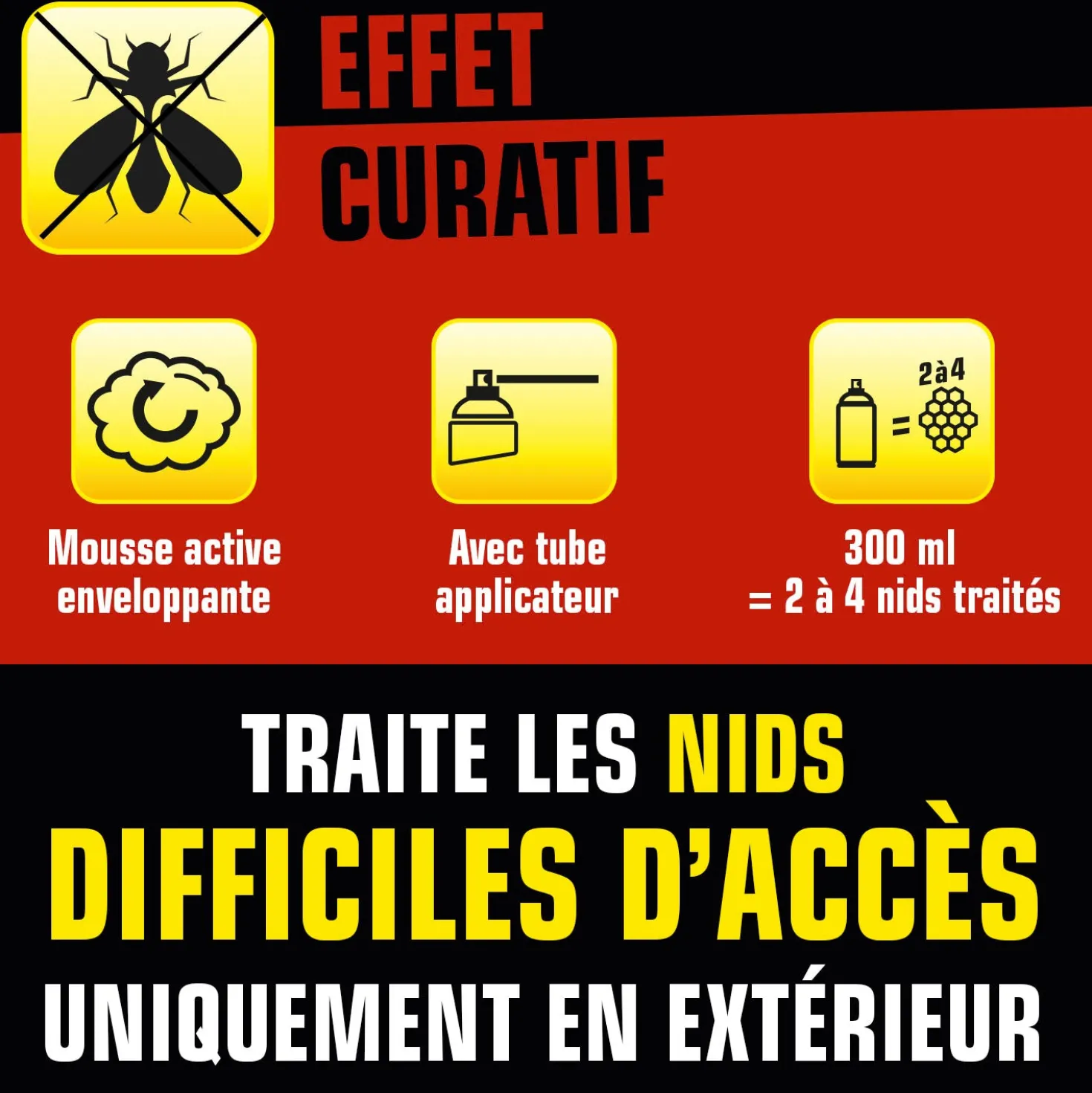 Aérosol nids de guêpes et frelons
