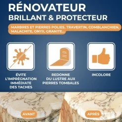 Baume embellissant pour marbre et pierres naturelles