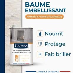 Baume embellissant pour marbre et pierres naturelles