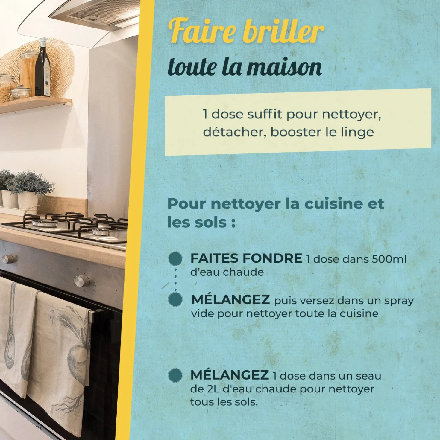 Bicarbonate de soude en doses prête à l'emploi