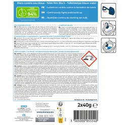 Blocs cuvette eau bleue pour WC
