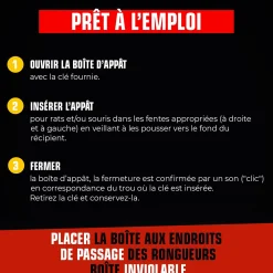 Boite appât sécurisée vide contre rats et souris