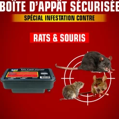Boite appât sécurisée vide contre rats et souris