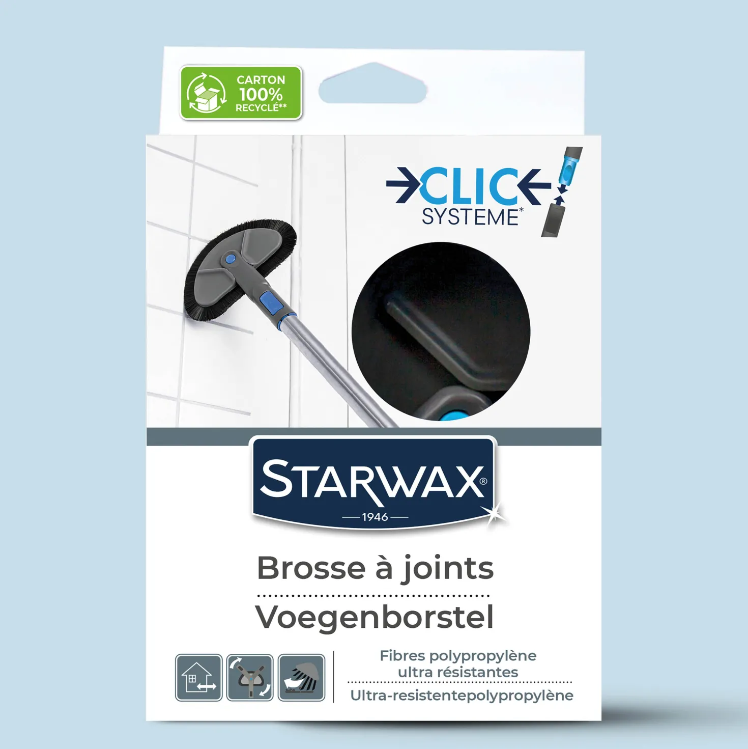 Brosse à joints Clic système