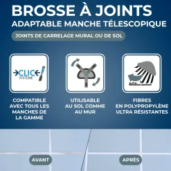 Brosse à joints Clic système