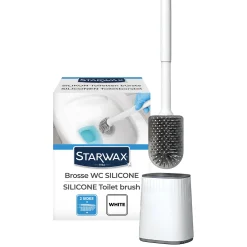 Brosse WC en silicone avec support mural
