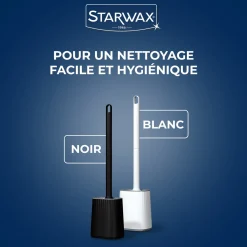 Brosse WC en silicone avec support mural