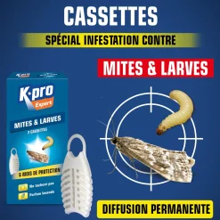 Cassettes contre les mites et larves