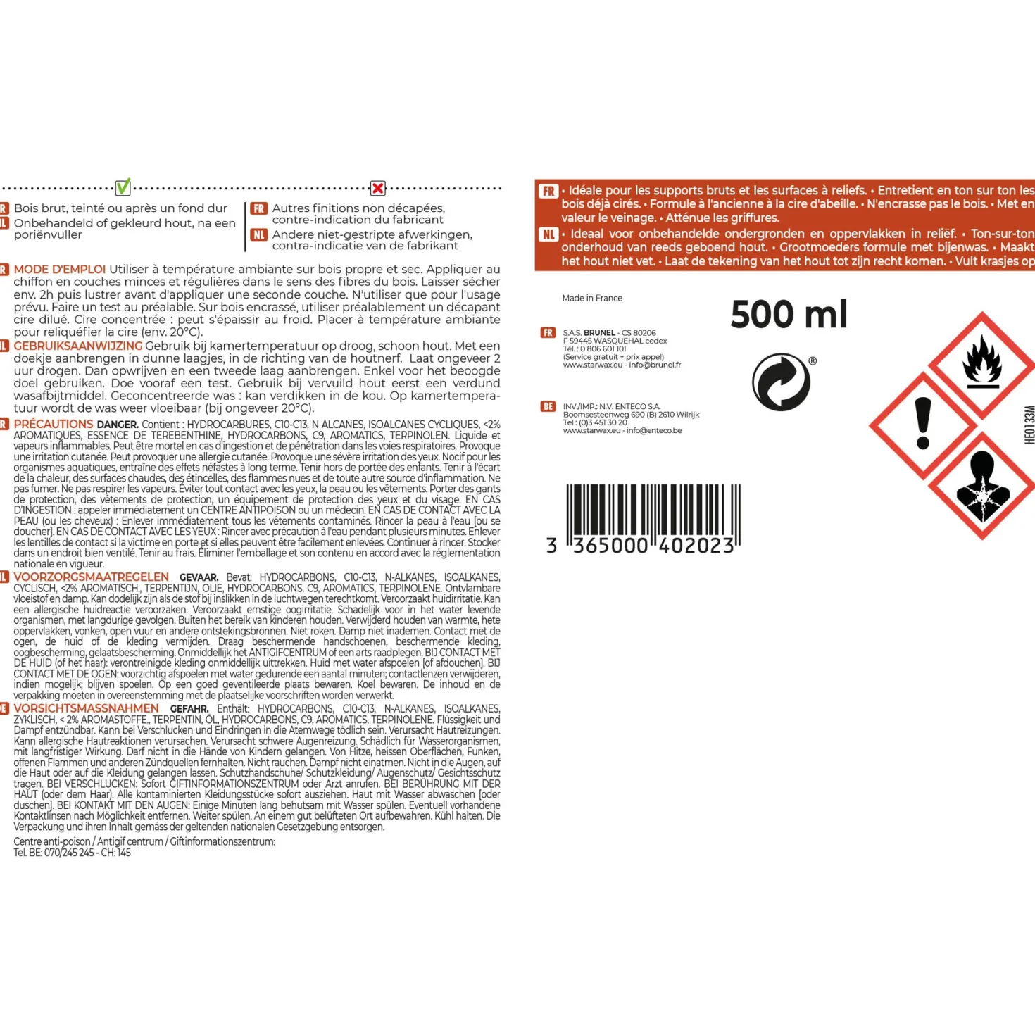 Cire antiquaire liquide pour bois cirés