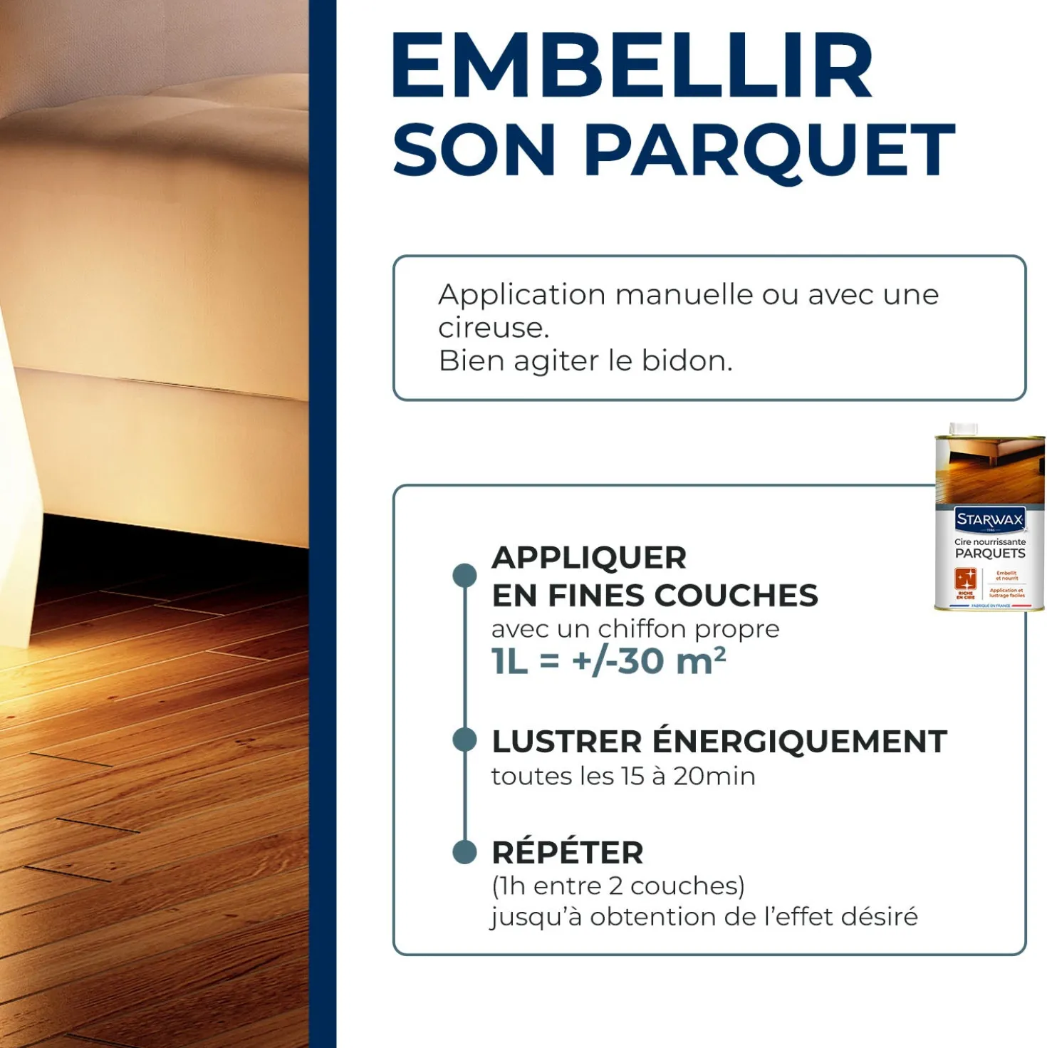 Cire concentrée pour parquets cirés