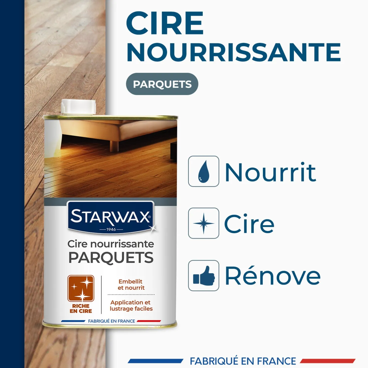 Cire concentrée pour parquets cirés