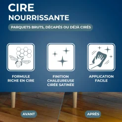 Cire concentrée pour parquets cirés