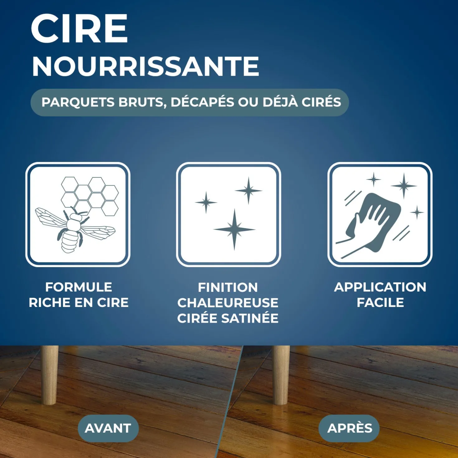 Cire concentrée pour parquets cirés