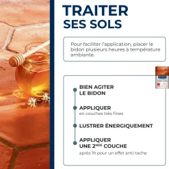 Cire nourrissante (patine à l'ancienne) pour tomettes et terres cuites