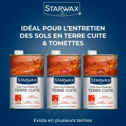 Cire nourrissante (patine à l'ancienne) pour tomettes et terres cuites