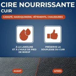 Cire rénovante nourrissante pour cuirs secs