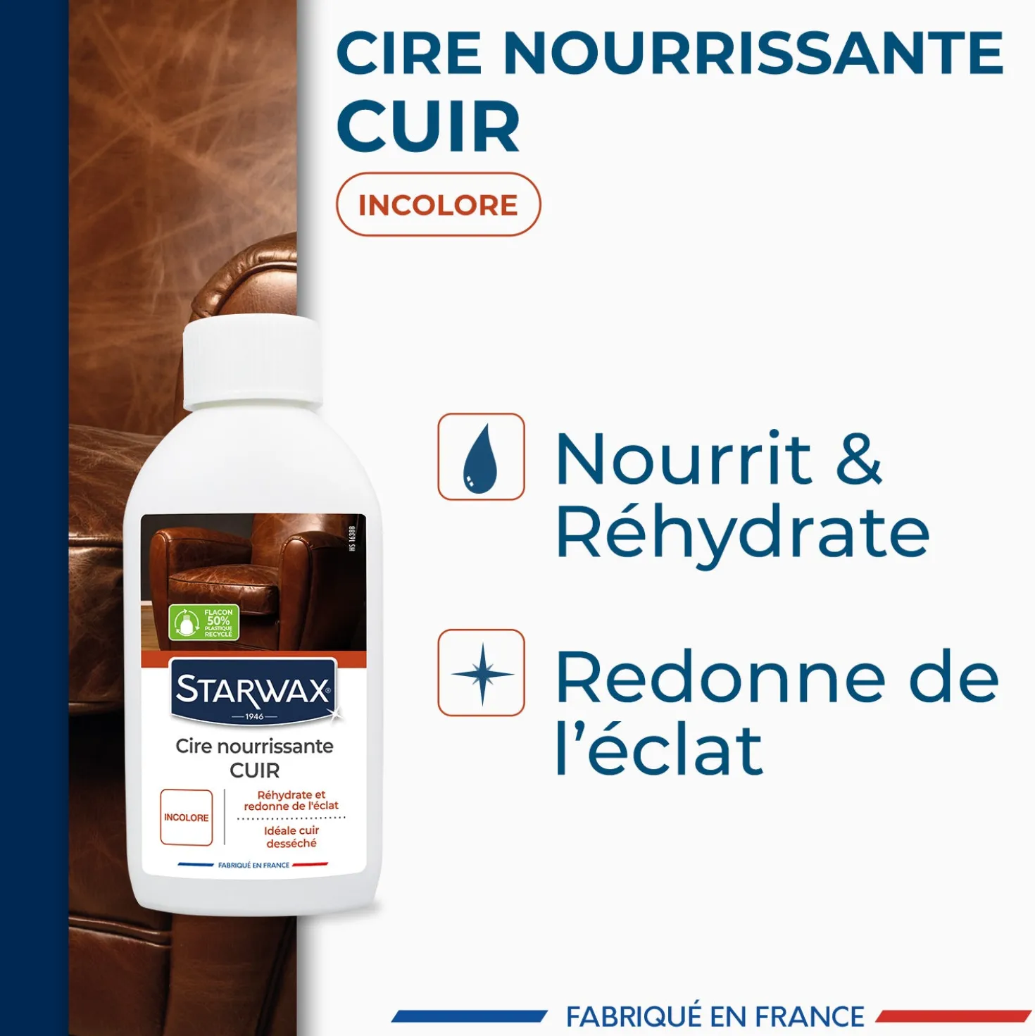 Cire rénovante nourrissante pour cuirs secs