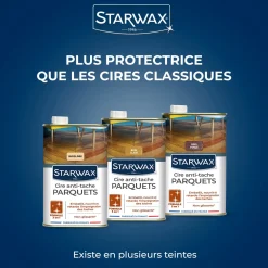 Cire Starlon anti-tache pour parquets cirés