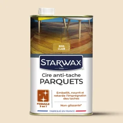 Cire Starlon anti-tache pour parquets cirés