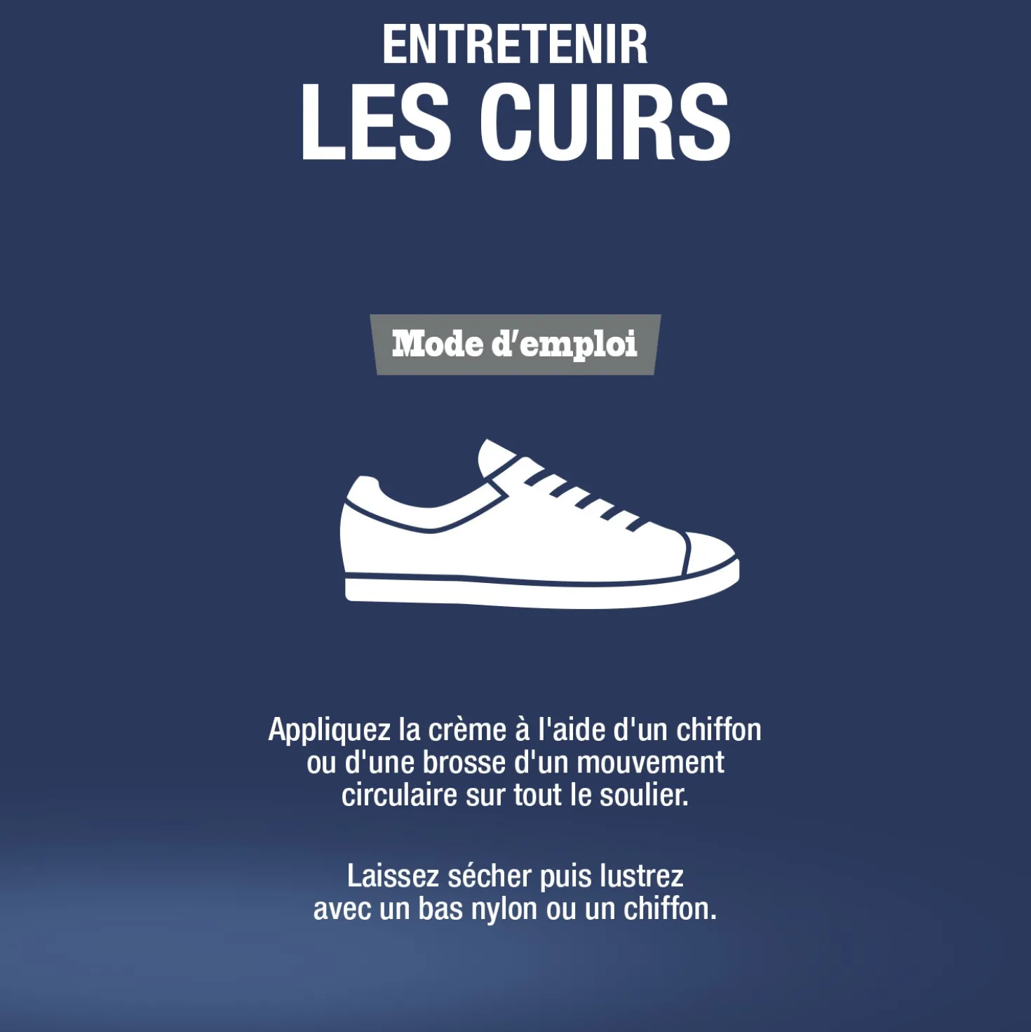 Crème de cirage bleu marine