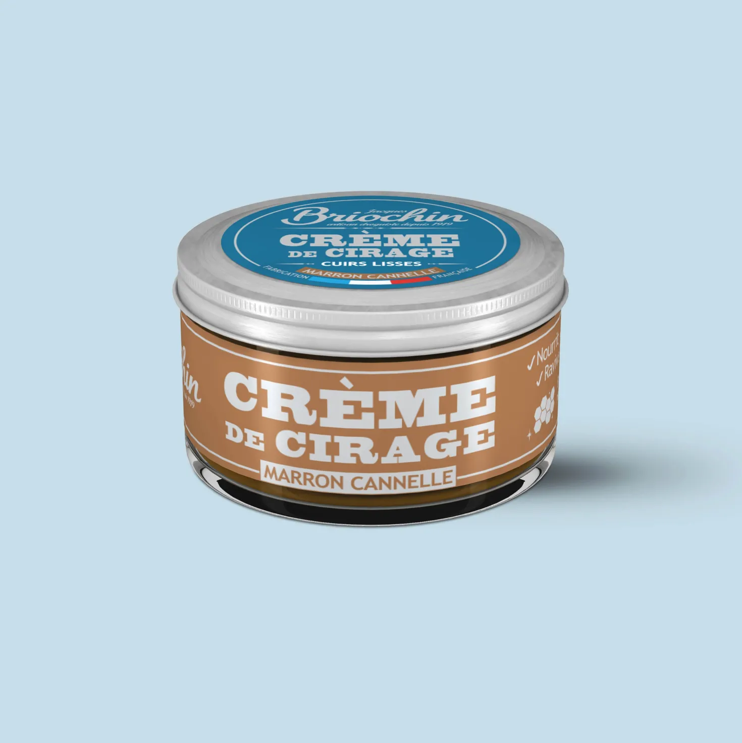 Crème de cirage marron cannelle