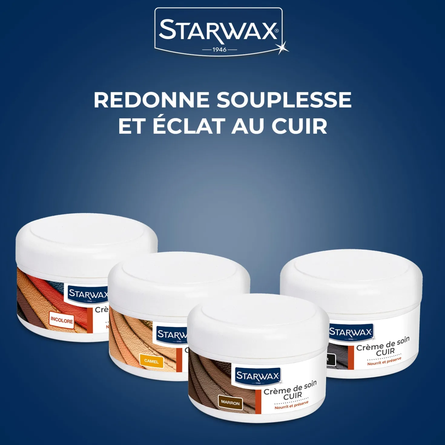 Crème de soin incolore pour cuir