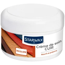 Crème de soin incolore pour cuir