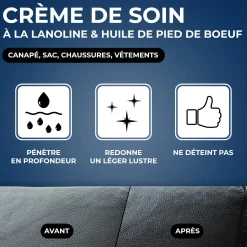 Crème de soin pour cuirs colorés