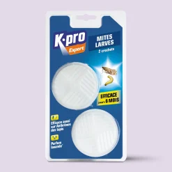 Crochets mites et larves des vêtements
