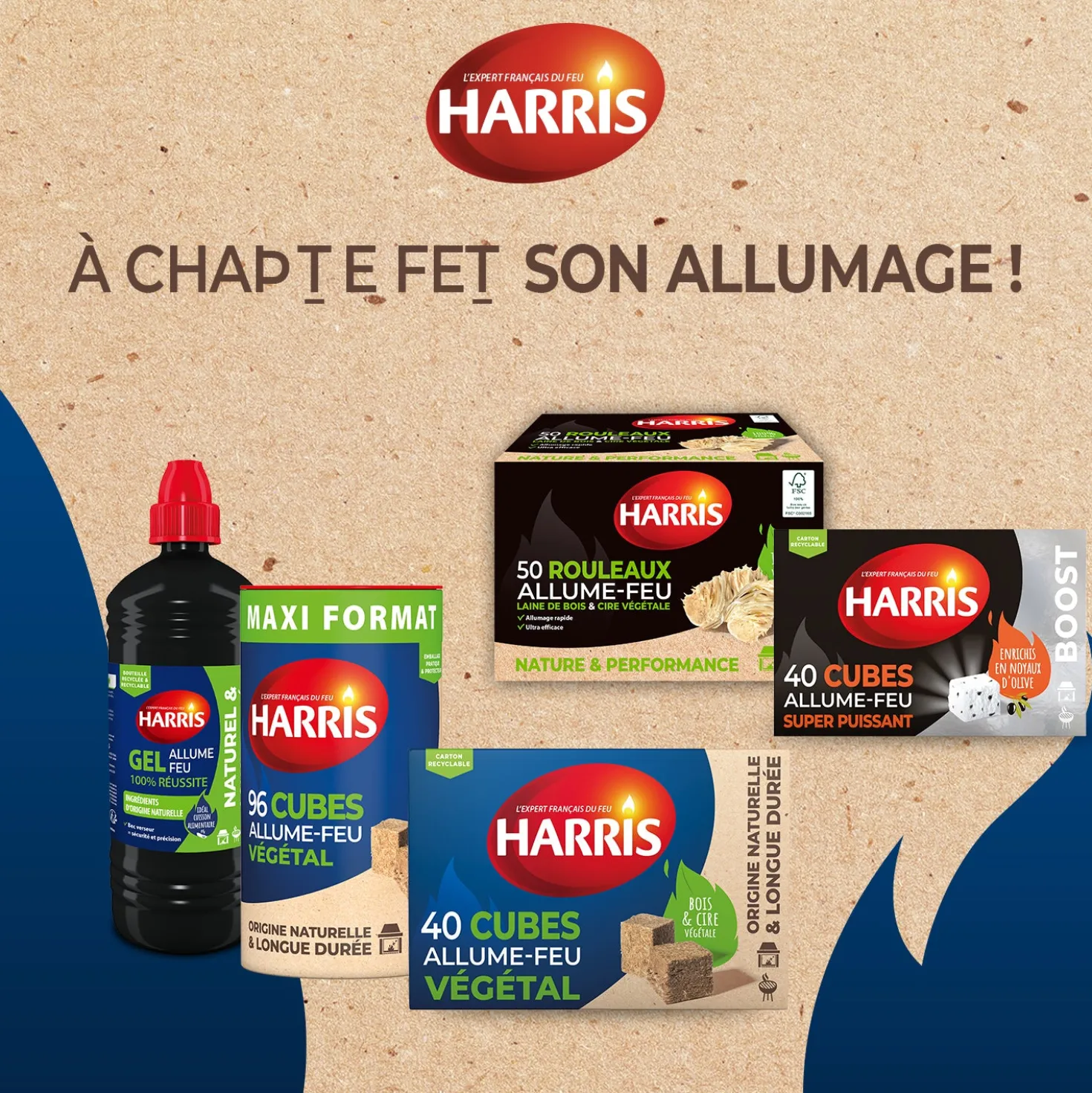 40 cubes allume feu super puissant