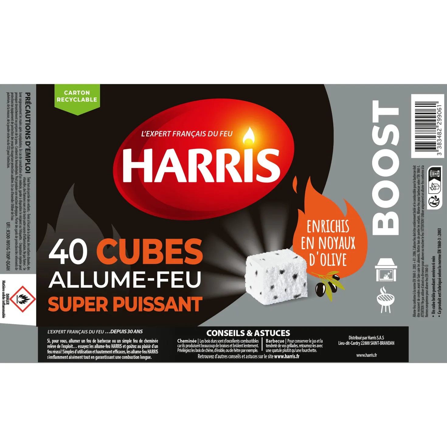 40 cubes allume feu super puissant