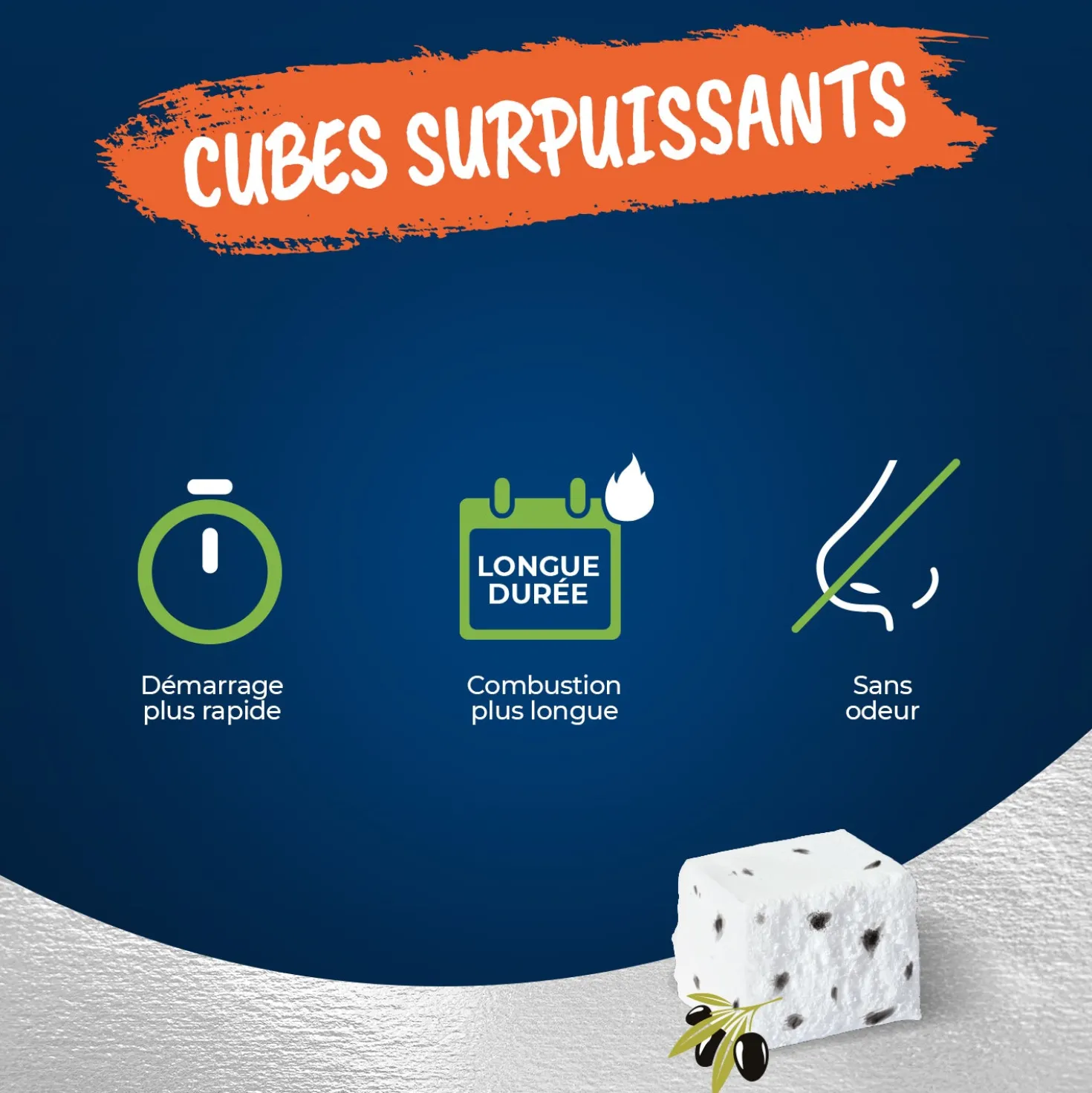 40 cubes allume feu super puissant