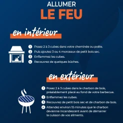 40 cubes allume feu super puissant