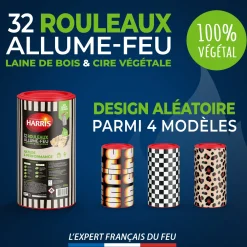 Cylindre Rouleaux allume feu 100% végétal