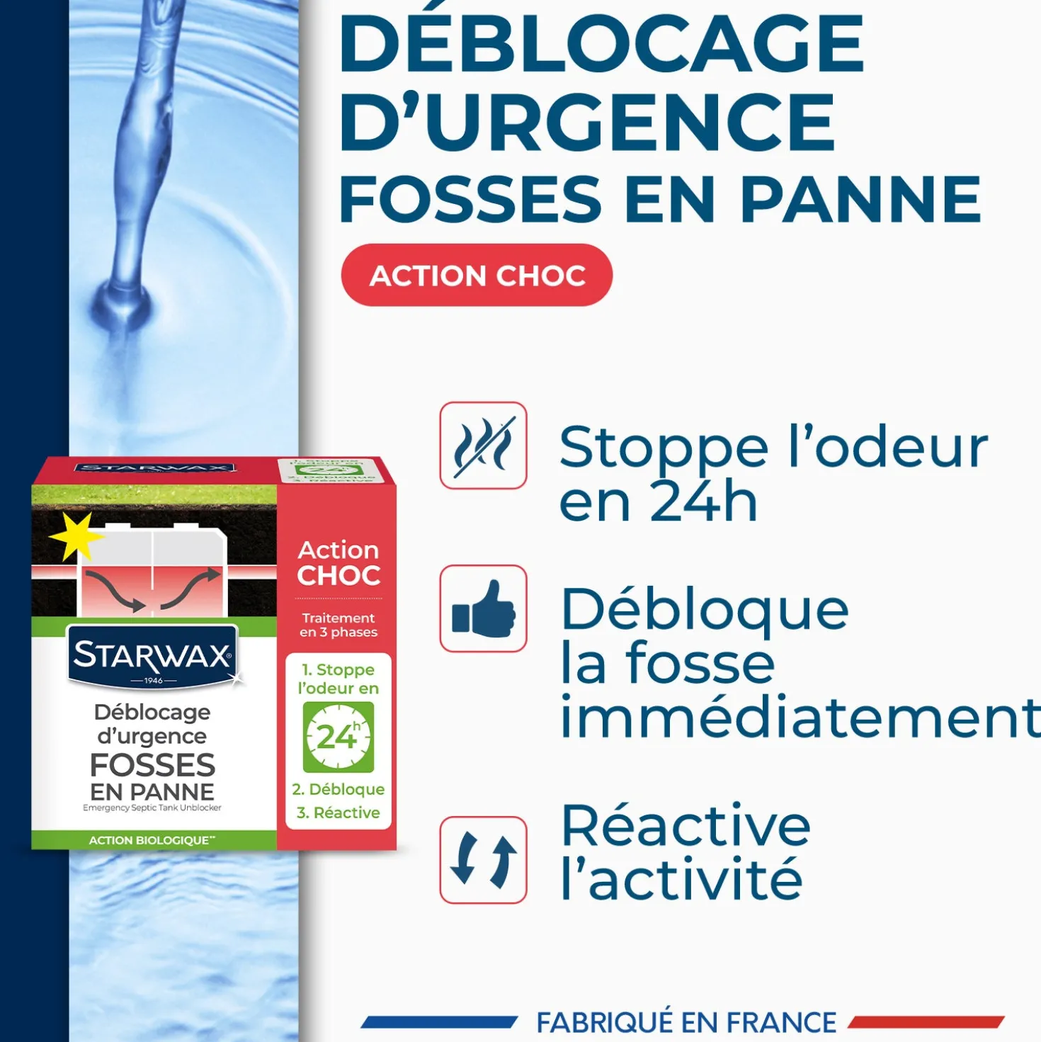 Déblocage d'urgence pour fosses septiques
