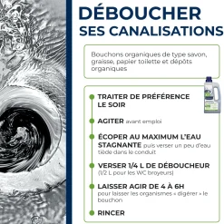 Déboucheur biologique pour canalisations