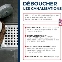 Déboucheur canalisations spécial cheveux