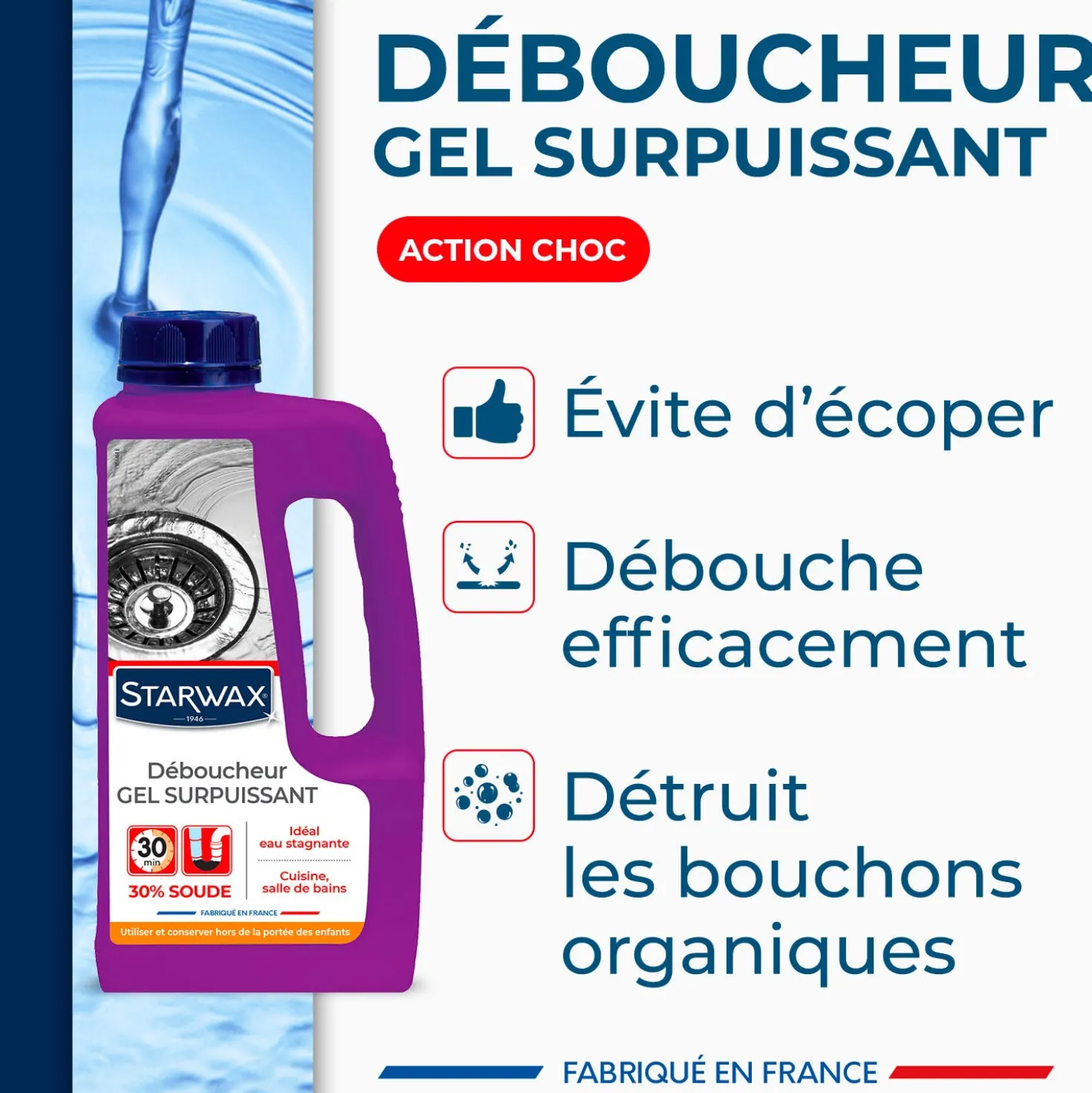 Déboucheur gel pour canalisations