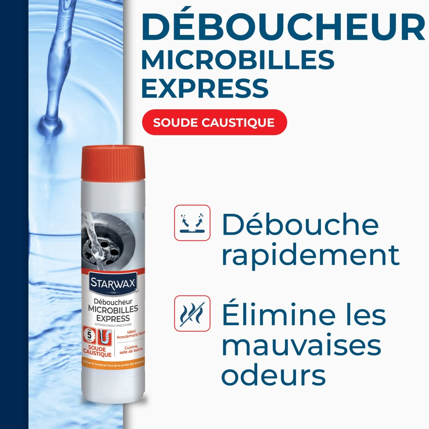 Déboucheur microbilles pour canalisations