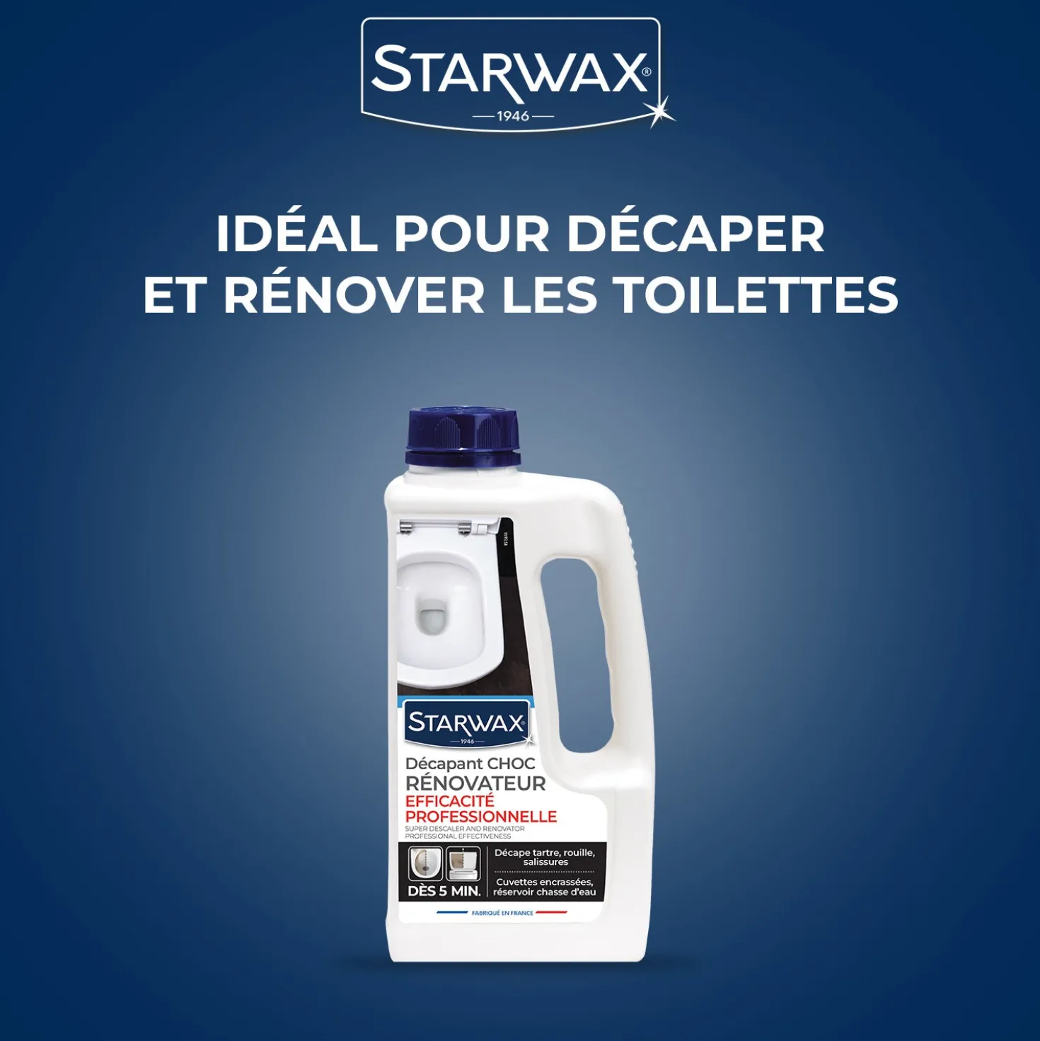 Décapant choc rénovateur WC - Efficacité Professionnelle